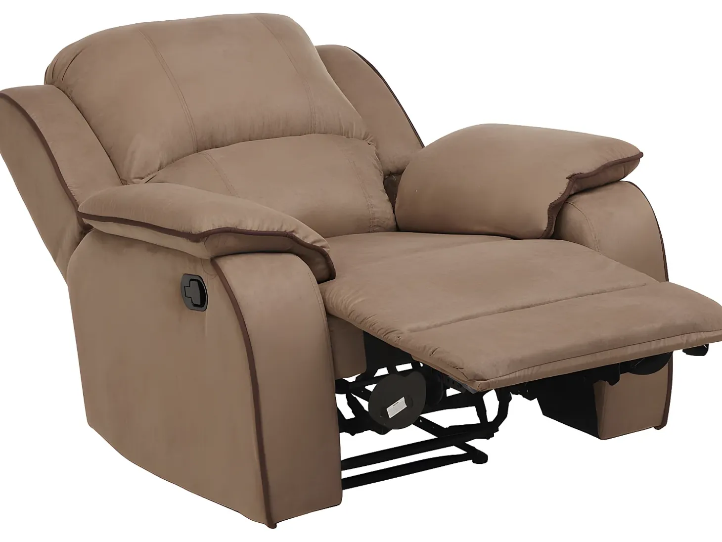 Sofá de 3+2+1 lugares relax em microfibra Taupe - HERNANI