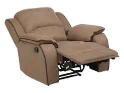 Sofá de 3+1 lugares relax em microfibra Taupe - HERNANI