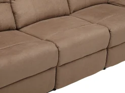 Sofá de 3+1 lugares relax em microfibra Taupe - HERNANI