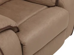 Sofá de 3+1 lugares relax em microfibra Taupe - HERNANI