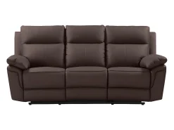 Sofá de 3+2 lugares relax em pele de búfalo Castanho - PAKITA