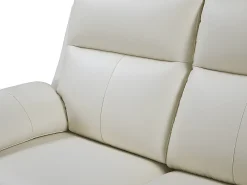 Sofá de 3+2 lugares relax em pele de búfalo Marfim - PAKITA