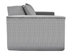 Sofá de 2 Lugares SucceBuy 160cm, Sofá Moderno em Veludo Cotelê com Molas Encapotadas, Almofadas Confortáveis para Sala, Escritório ou Apartamento, Cinza