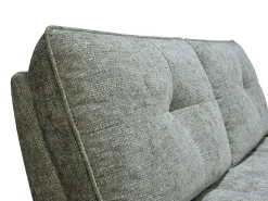 Sofá de 3 lugares tecido texturizado cinza encosto função avanço-recuo KELOPA