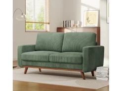 Sofá de 2 -Setente, sofá de madeira maciça, com assento profundo extra, assento com encosto acolchoado - 172x76x88cm