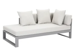 Sofá de canto modular de jardim em alumínio - Taupe - MOLOKAI de MYLIA