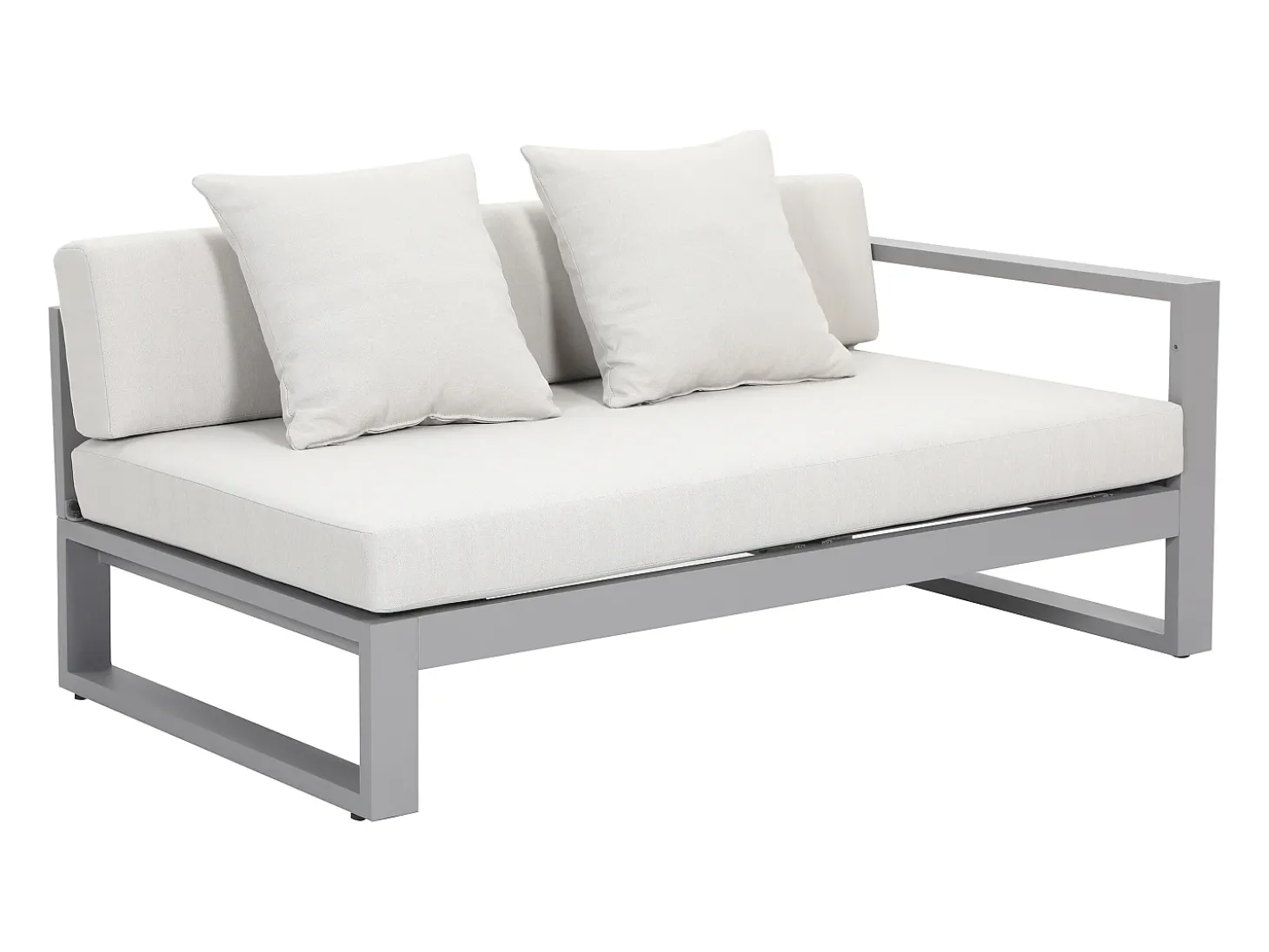 Sofá de canto modular de jardim em alumínio - Taupe - MOLOKAI de MYLIA