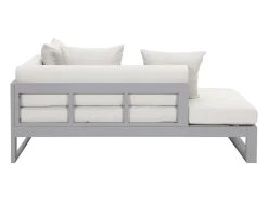Sofá de canto modular de jardim em alumínio - Taupe - MOLOKAI de MYLIA