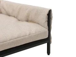Sofá de canto para animais em linho taupe e bege C80 x L58 x A28 cm SIPARIA
