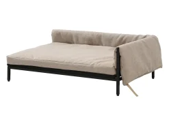 Sofá de canto para animais em linho taupe e bege C80 x L58 x A28 cm SIPARIA