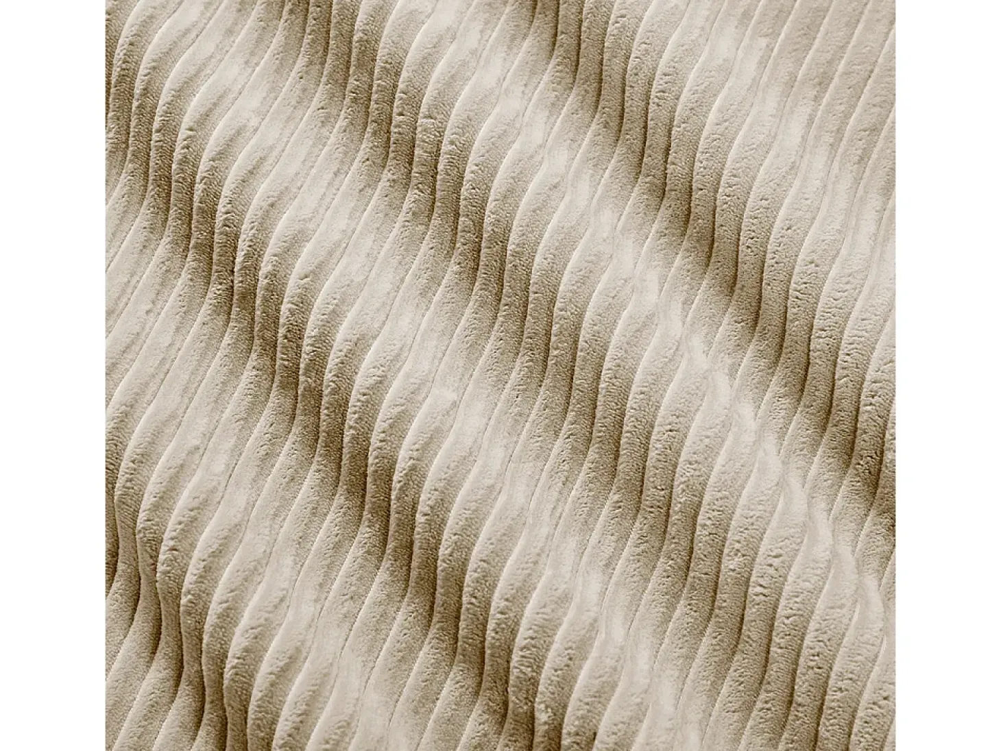 Sofá de quatro lugares, veludo canelado, enchimento de alta resiliência 32D, design ergonómico, embalado a vácuo, bege.