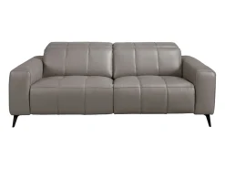 Sofá de relaxamento de 3 lugares em pele cinzenta 6210 ANGEL CERDA