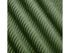 Sofá de três lugares, tecido de veludo canelado, configuração modular, antiderrapante, verde.