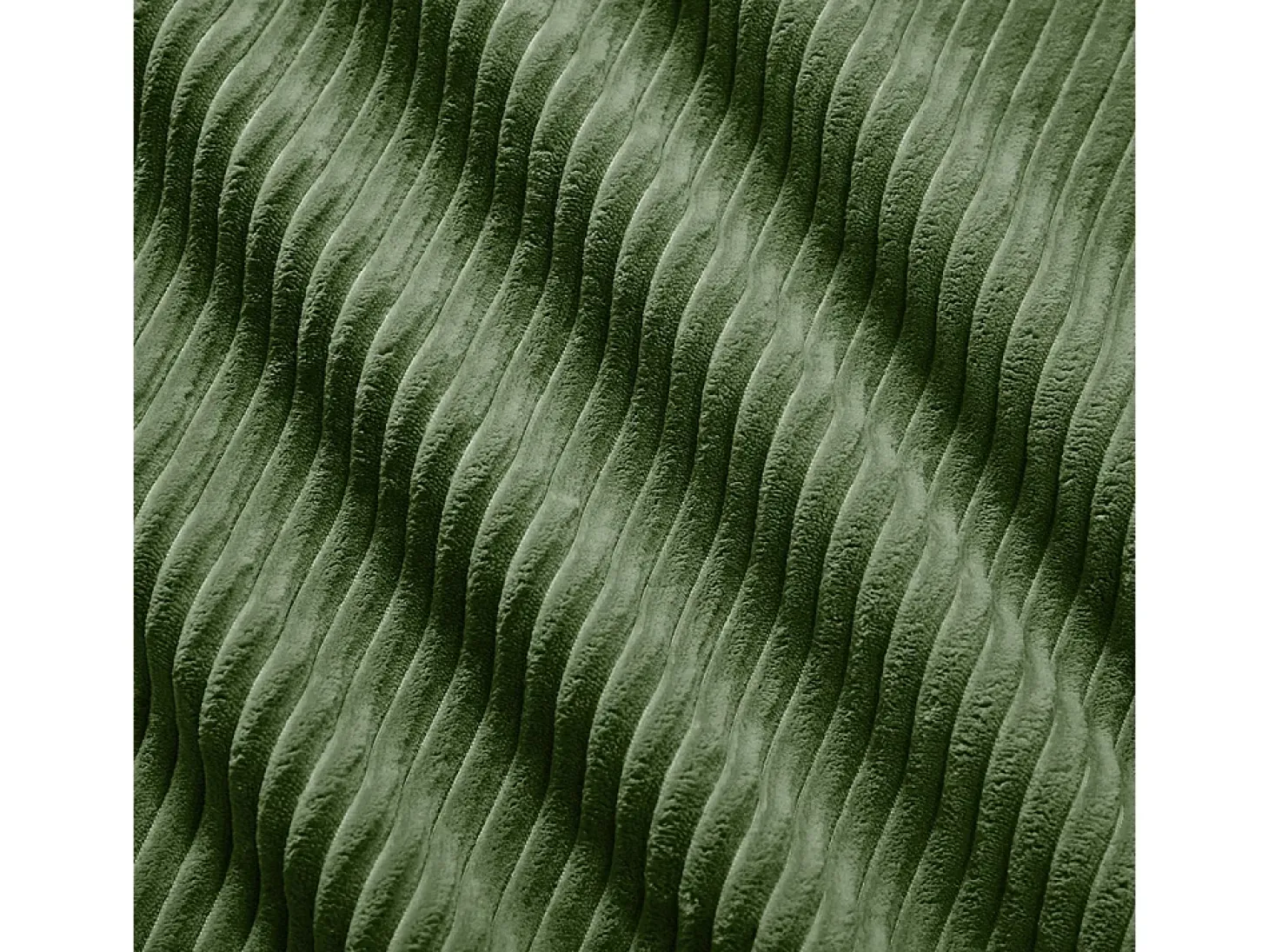 Sofá de três lugares, tecido de veludo canelado, configuração modular, antiderrapante, verde.