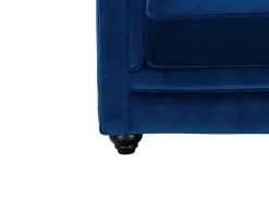 Sofá e 2 cadeirões em veludo azul real CHESTERFIELD