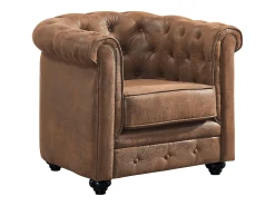 Sofá 3Lugares +cadeirão microfibra envelhecida CHESTERFIELD