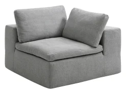 Sofá modular de 2 lugares em tecido cor cinza CORTOLINE