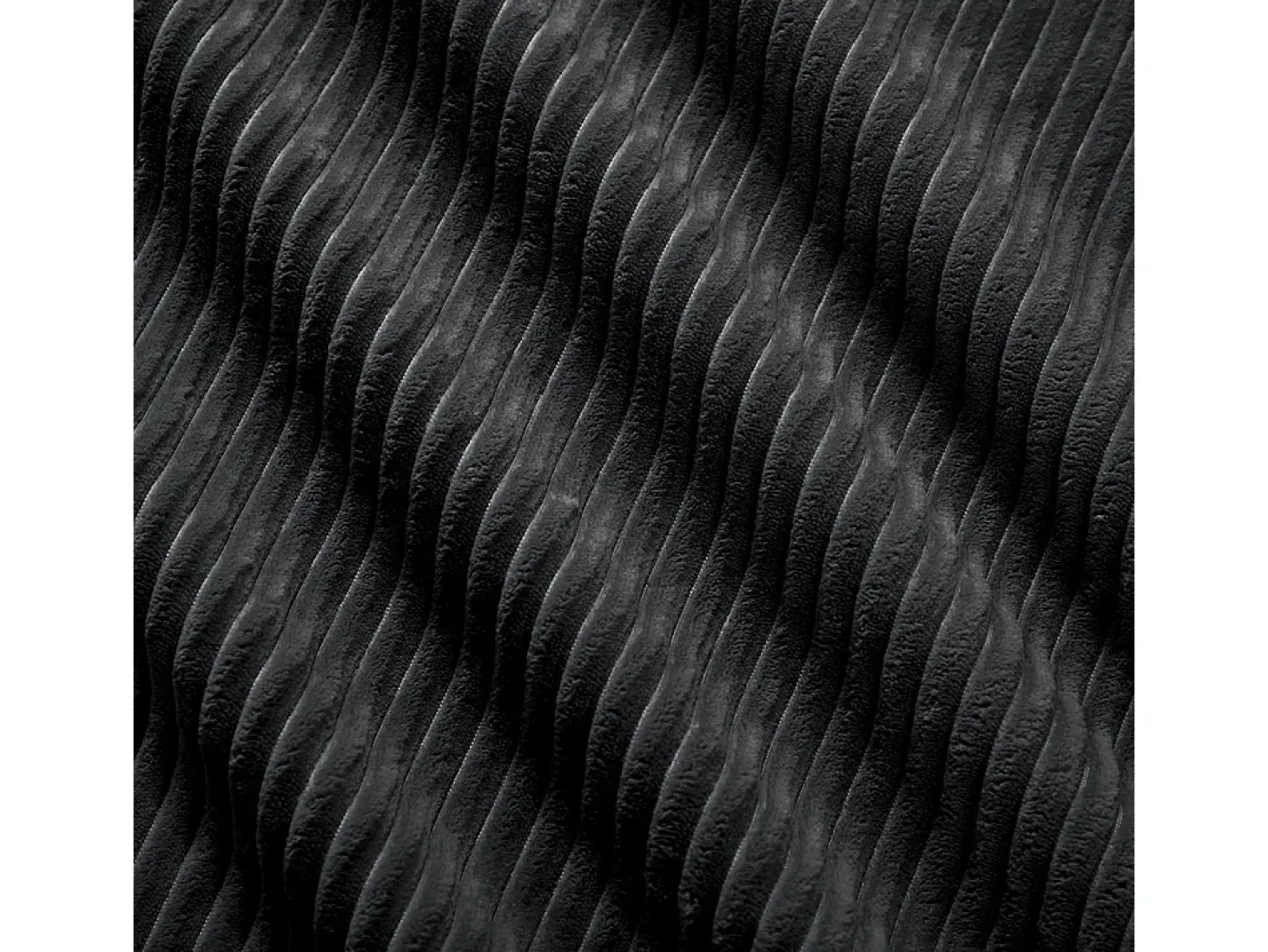 Sofá modular em forma de U, tecido de veludo cotelê, braços extra largos, estofamento de alta resiliência 32D, preto.