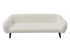 Sofá, poltrona, cesto para animais em tecido e madeira C99 x A32 cm branco creme ZOLIA