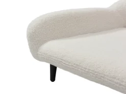 Sofá, poltrona, cesto para animais em tecido e madeira C99 x A32 cm branco creme ZOLIA
