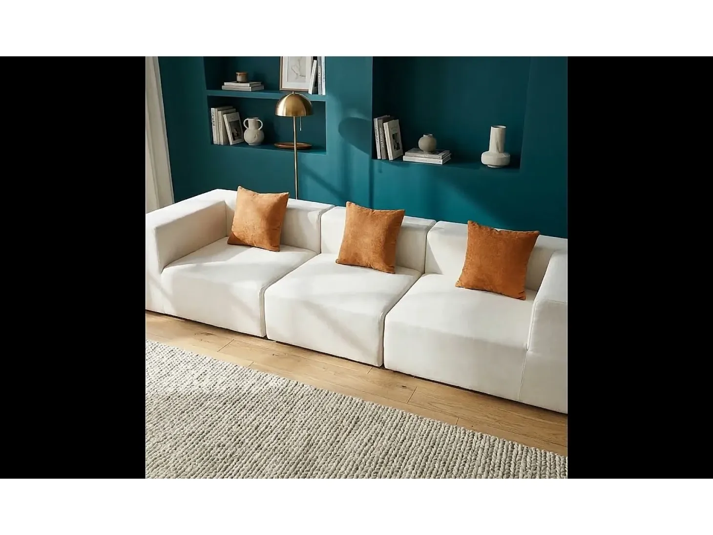 Sofá Pure - branco laranja