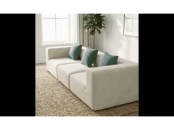 Sofá Pure 3 lugares - branco sálvia