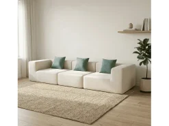 Sofá Pure 3 lugares - branco sálvia