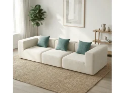 Sofá Pure 3 lugares - branco sálvia