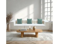 Sofá Pure 3 lugares - branco sálvia