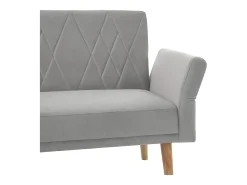 Sofá Relaxante Cinza - Sofá com Pernas e Braços em Madeira - Adequado para Sala de Estar e Quarto