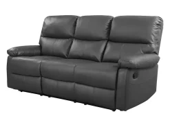 Sofá relaxante "Lincoln" - 197 x 89 x 103 cm - 3 lugares - Cinza