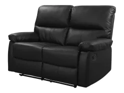 Sofá relaxante "Lincoln" - 147 x 89 x 103 cm - 2 lugares - Preto