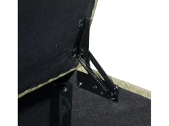 Sofá verde com bolsos laterais e apoio para os pés - Chenille - para sala de estar e quarto