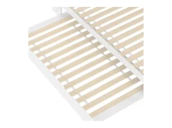 Sofá-cama 140×200 cm - com USB + Type-C - com armazenamento - com cama extra - branco (colchão não incluído)