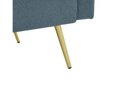 Sofá-cama 2 lugares - ângulo ajustável - con almofadas e bolsos de armazenamento laterais - azul antigo