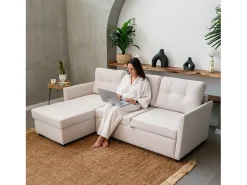 Sofá-cama 3 Lugares com chaise longue - Enzo