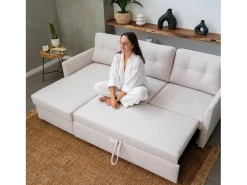 Sofá-cama 3 Lugares com chaise longue - Enzo