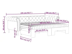 Sofá-cama com gavetão e colchões 90x200 cm artificial branco