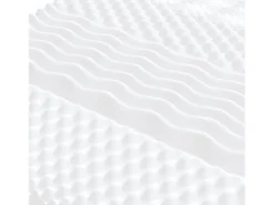 Sofá-cama com gavetão e colchões 90x200 cm artificial branco