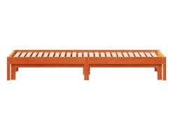 Sofá-cama com gavetão 90x200 cm madeira de pinho castanho cera