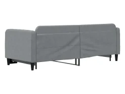 Sofá-cama com gavetão 80x200 cm tecido cinzento-claro