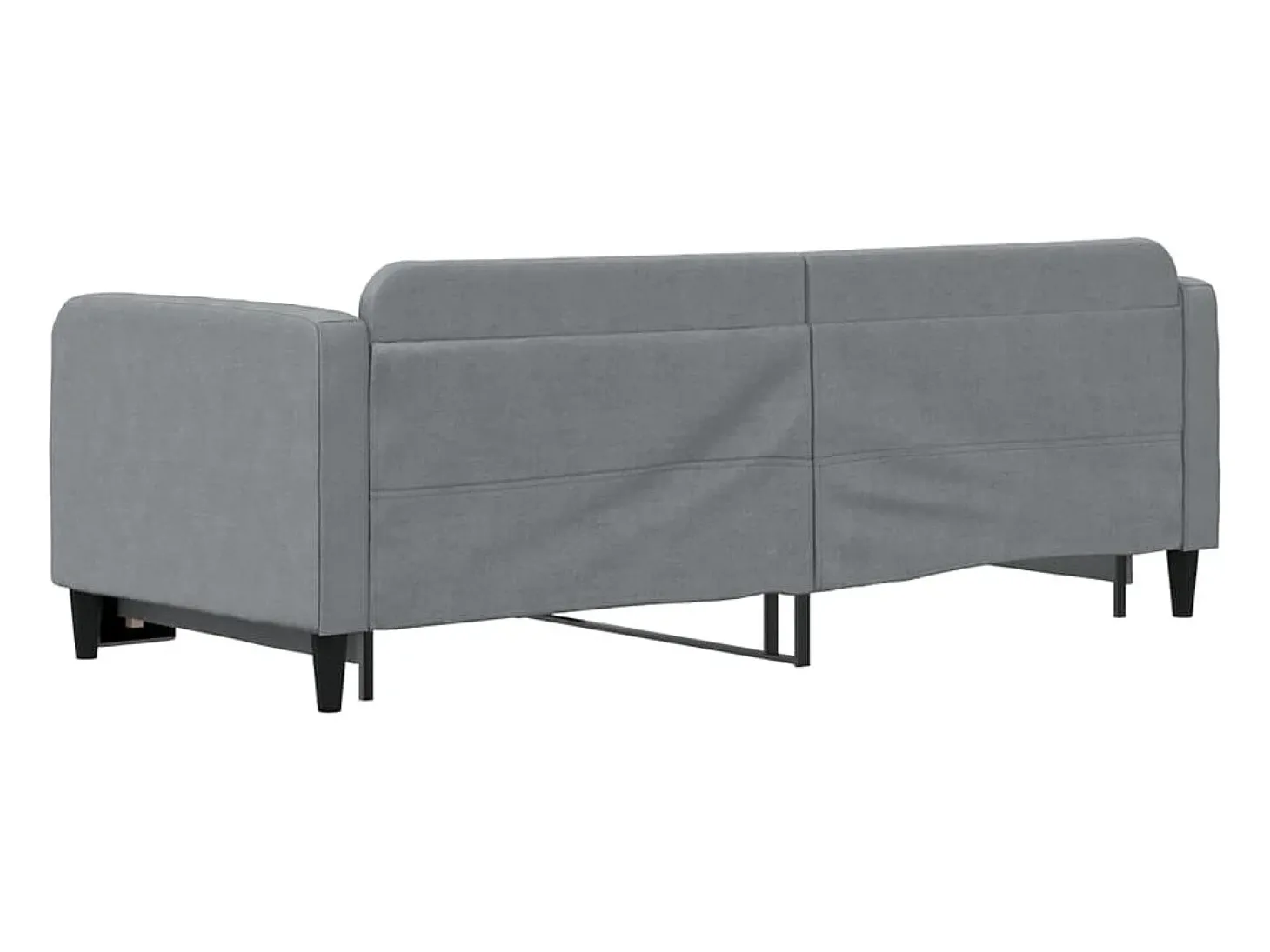 Sofá-cama com gavetão 80x200 cm tecido cinzento-claro
