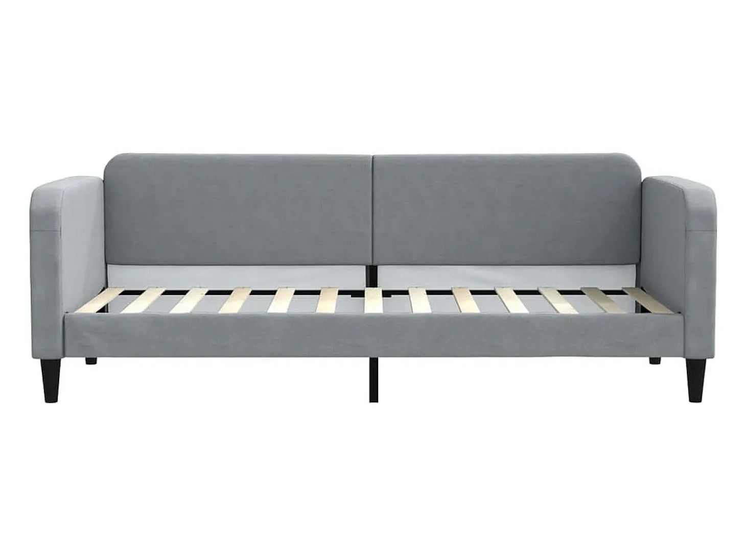 Sofá-cama com gavetão 80x200 cm tecido cinzento-claro