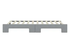 Sofá-cama com gavetão 80x200 cm tecido cinzento-claro