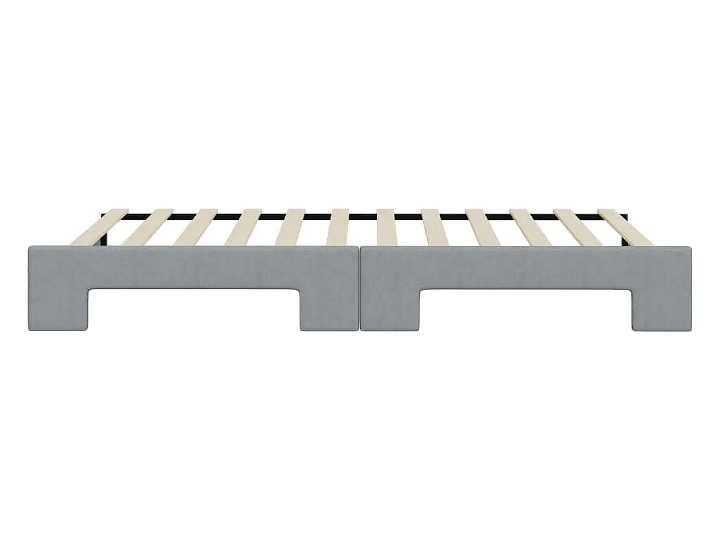 Sofá-cama com gavetão 80x200 cm tecido cinzento-claro