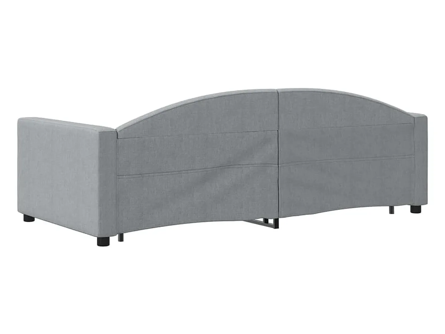 Sofá-cama com gavetão 90x190 cm tecido cinzento-claro