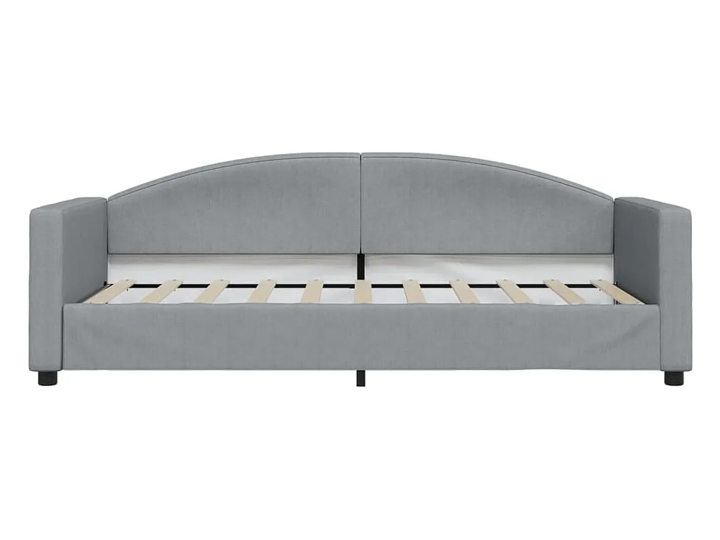 Sofá-cama com gavetão 90x190 cm tecido cinzento-claro