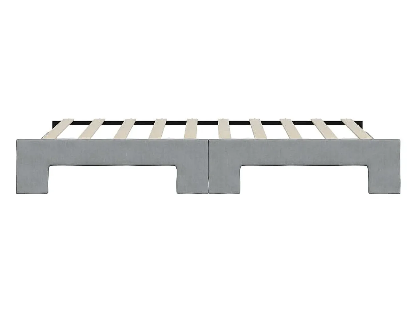 Sofá-cama com gavetão 90x190 cm tecido cinzento-claro