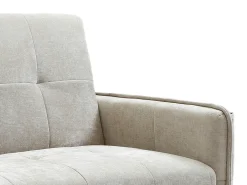 Sofá-cama de 3 lugares tipo clic-clac em tecido bege SONIATA