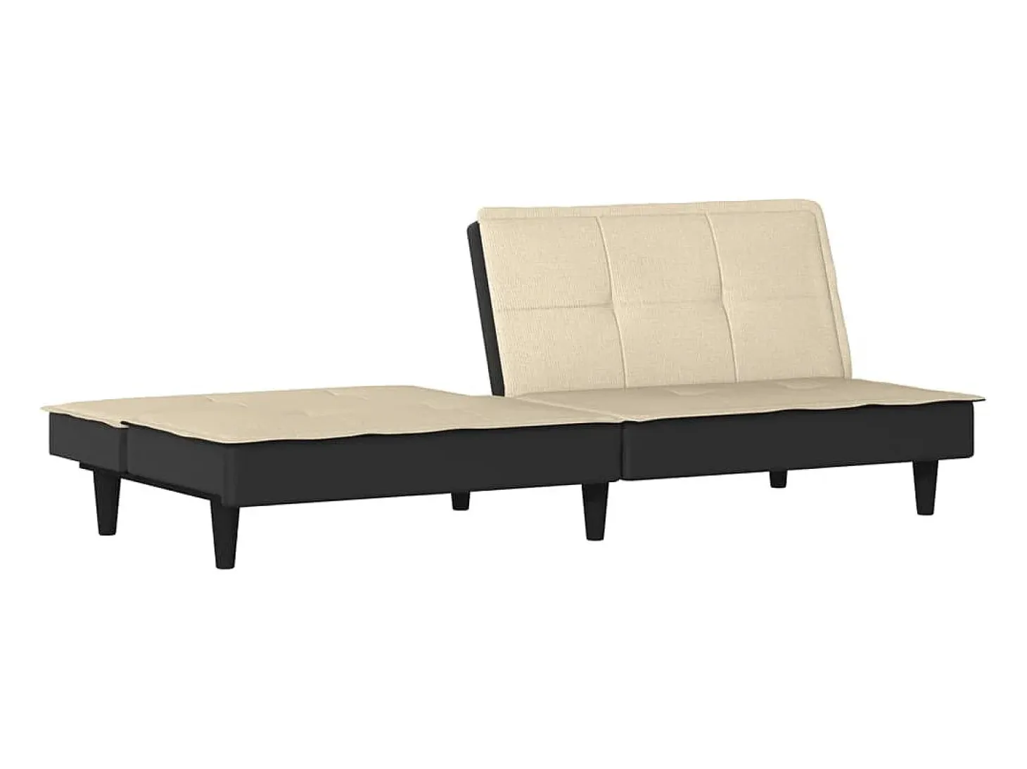 Sofá-cama tecido creme